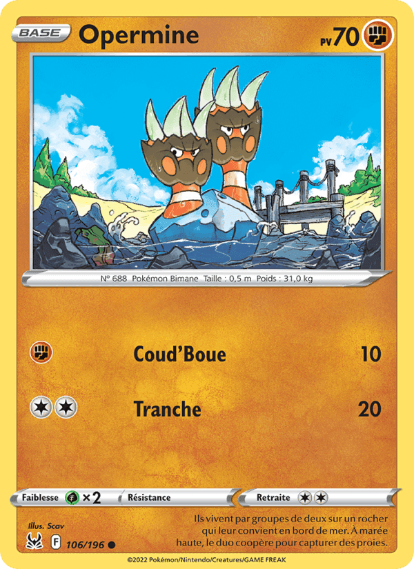 Opermine, card 106 from Origine Perdue