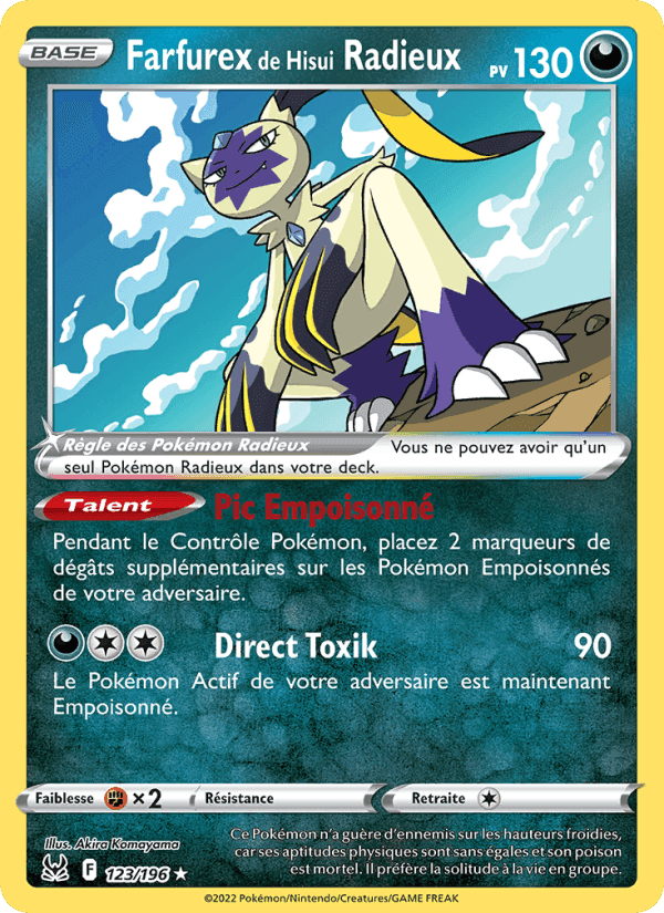Farfurex de Hisui Radieux, carte 123 de Origine Perdue