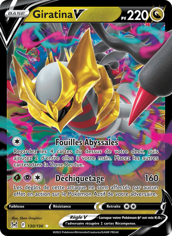 Giratina V, card 130 from Origine Perdue