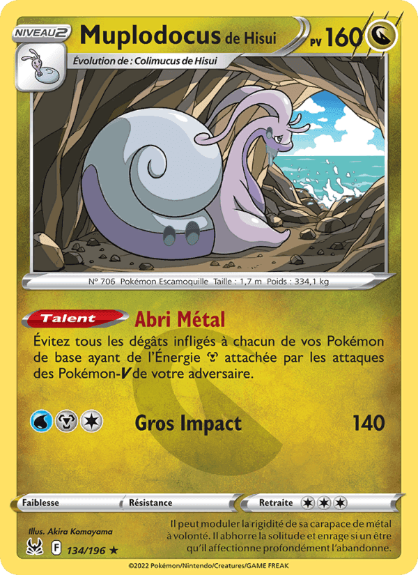 Muplodocus de Hisui, card 134 from Origine Perdue