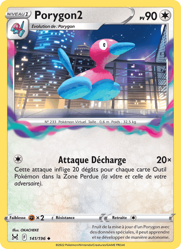 Porygon2, carte 141 de Origine Perdue