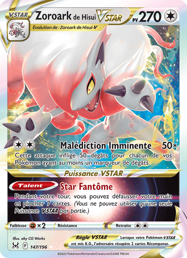 Zoroark de Hisui VSTAR, carte 147 de Origine Perdue