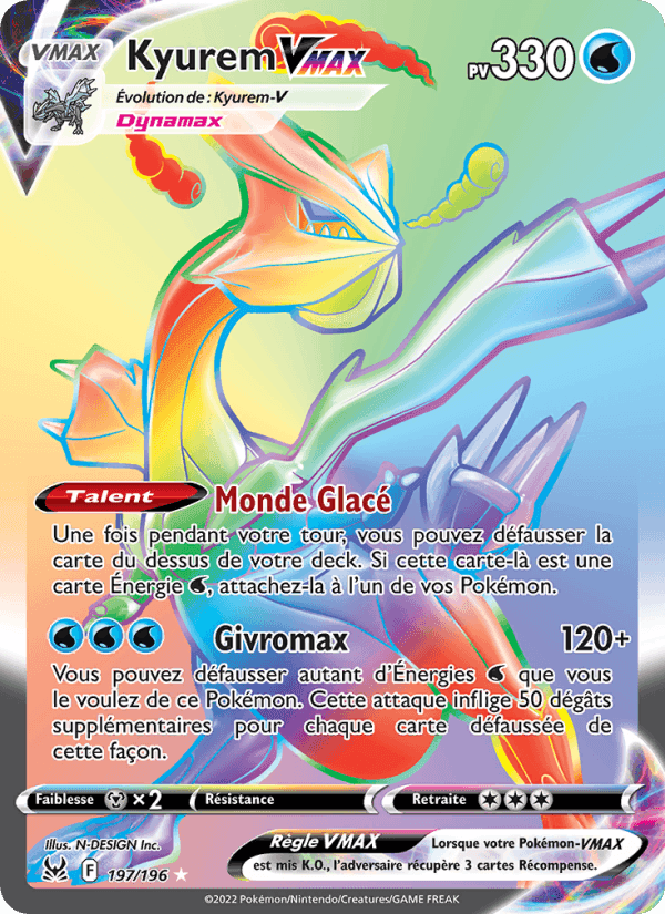 Kyurem VMAX, carte 197 de Origine Perdue