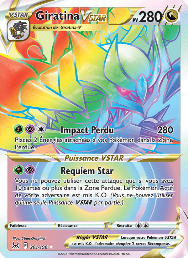 Giratina VSTAR, carte 201 de Origine Perdue