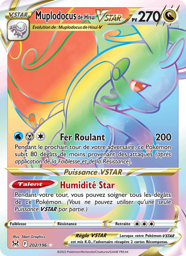 Muplodocus de Hisui VSTAR, carte 202 de Origine Perdue