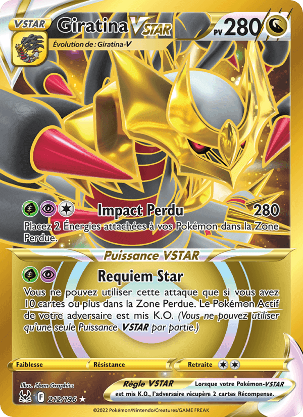 Giratina VSTAR, card 212 from Origine Perdue