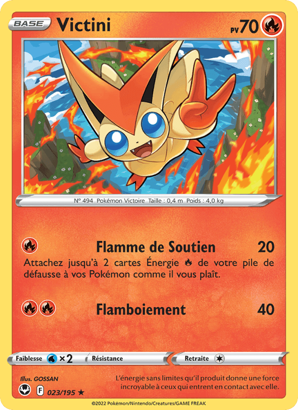 Victini, carta 023 de Tempête Argentée
