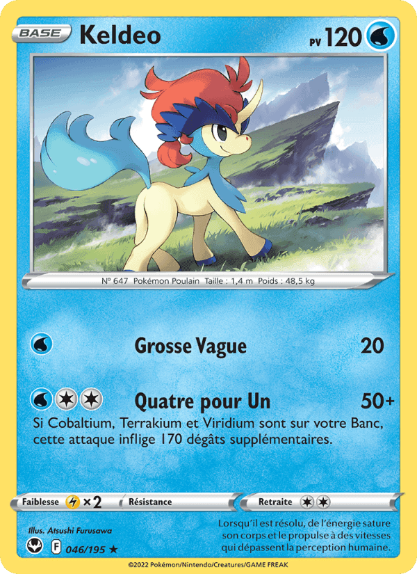 Keldeo, card 046 from Tempête Argentée