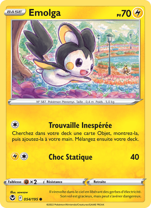 Emolga, carta 054 de Tempête Argentée