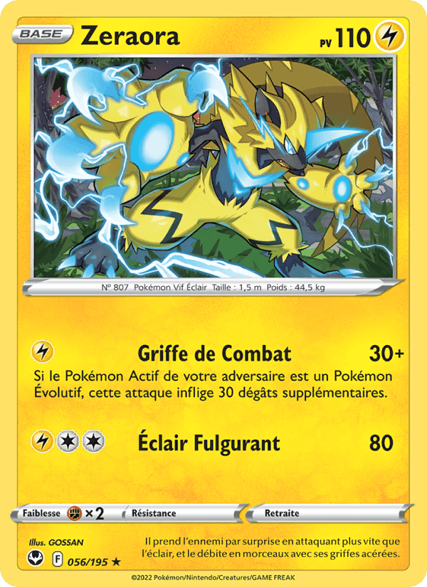 Zeraora, carta 056 di Tempête Argentée