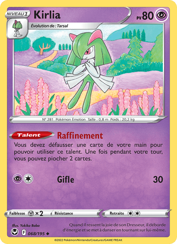 Kirlia, card 068 from Tempête Argentée