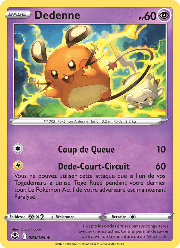 Dedenne, card 085 from Tempête Argentée
