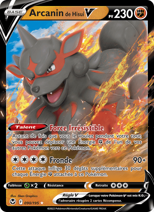 Arcanin de Hisui V, carte 090 de Tempête Argentée