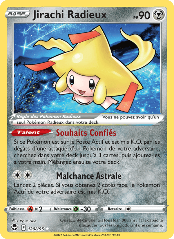 Jirachi Radieux, carte 120 de Tempête Argentée