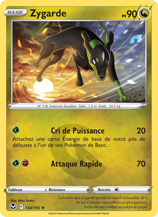 Zygarde, carte 134 de Tempête Argentée