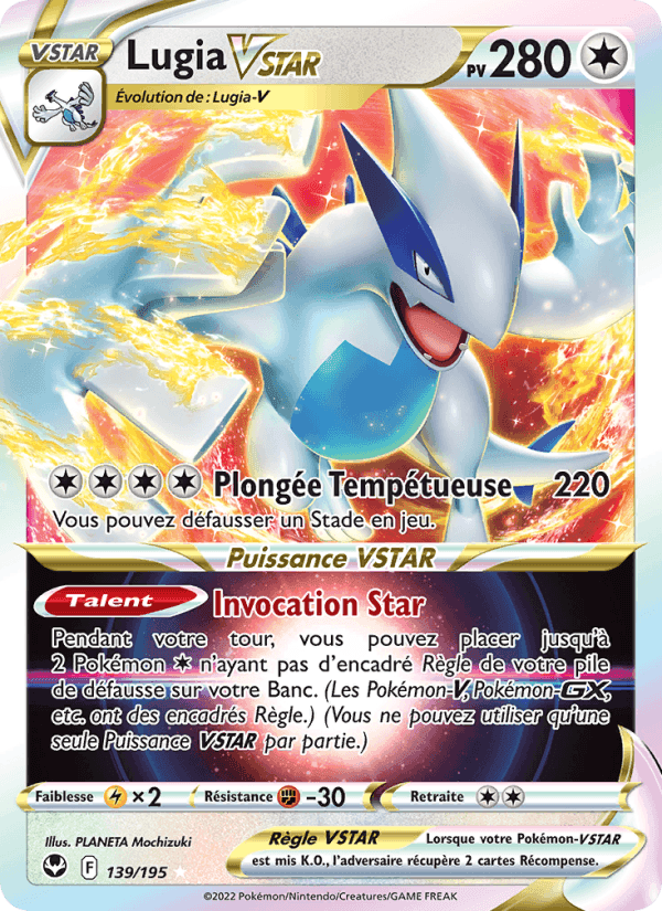 Lugia VSTAR, card 139 from Tempête Argentée
