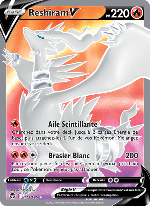 Tempête Argentée の 172 番、Reshiram V