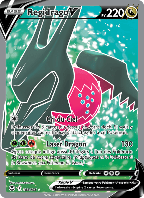 Regidrago V, card 183 from Tempête Argentée