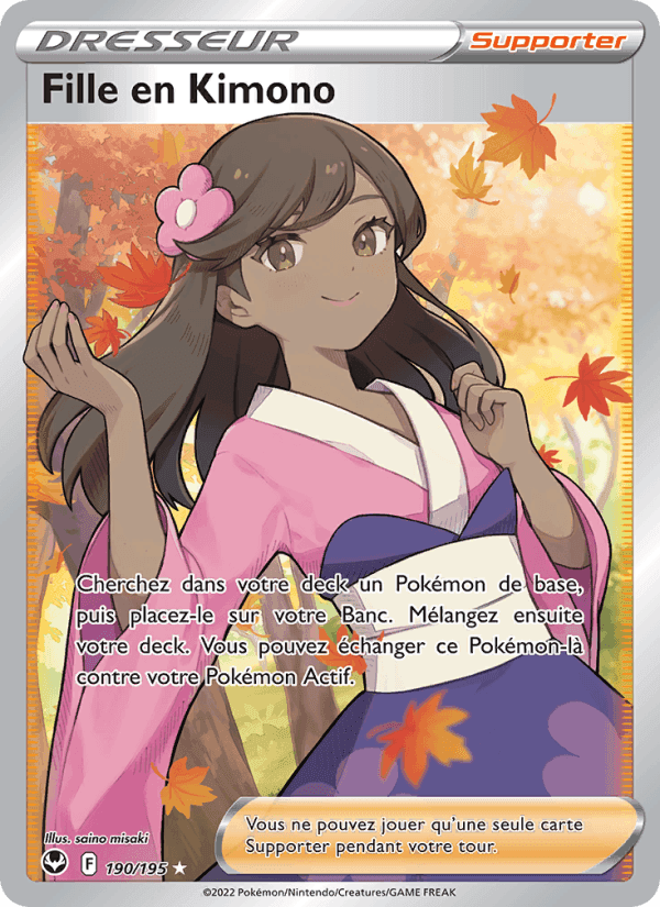 Fille en Kimono, card 190 from Tempête Argentée