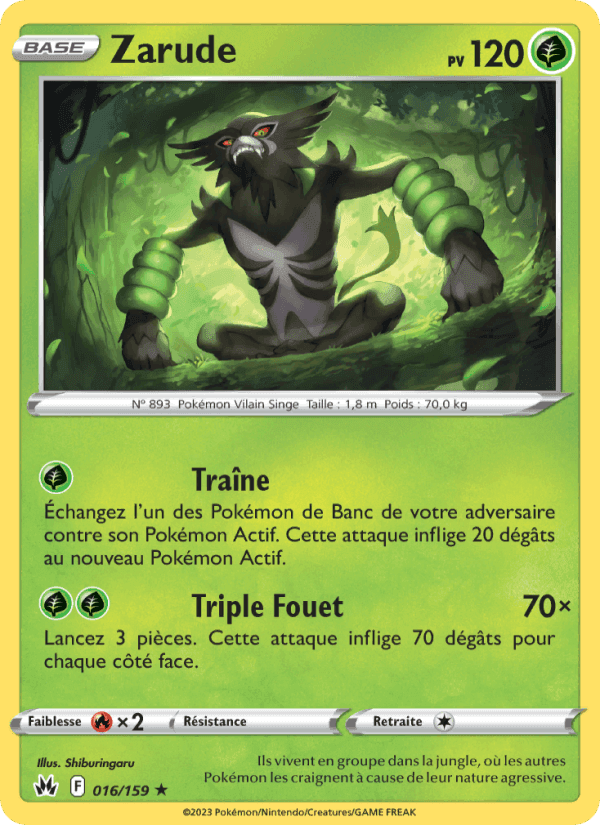 Zarude, card 016 from Zénith Suprême