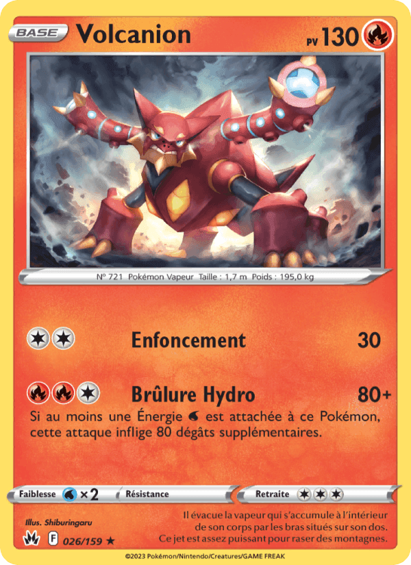 Volcanion, carte 026 de Zénith Suprême