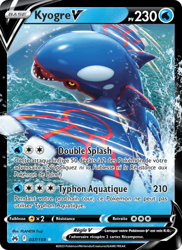 Kyogre V, carta 037 di Zénith Suprême