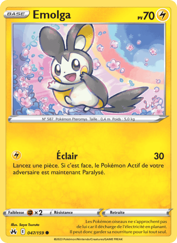 Emolga, card 047 from Zénith Suprême