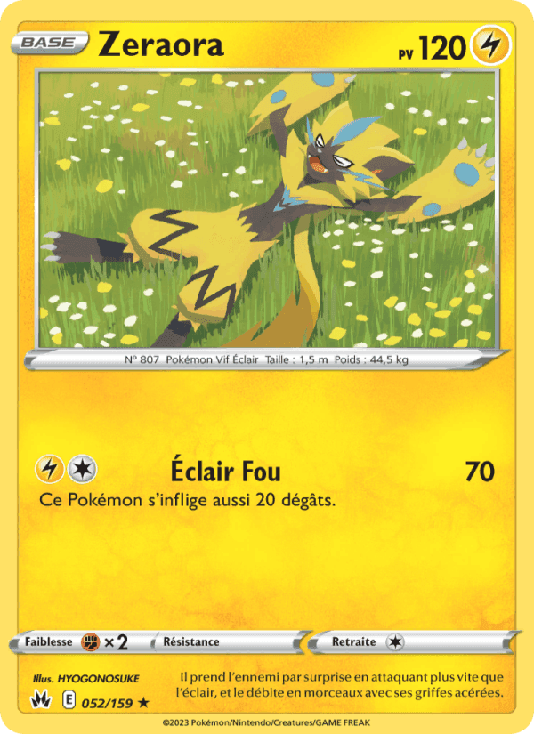 Zeraora, carta 052 di Zénith Suprême