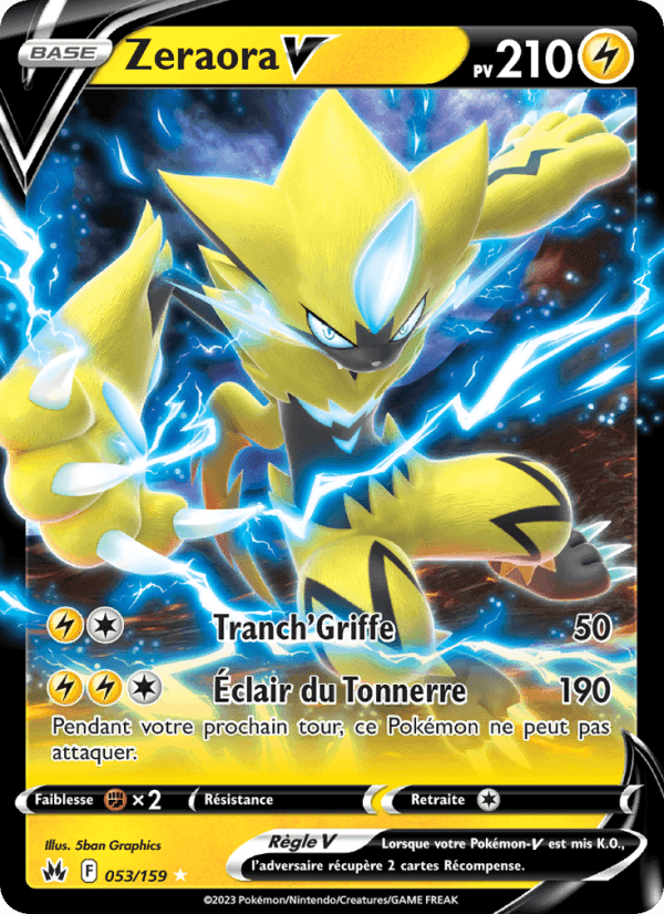 Zeraora V, carta 053 di Zénith Suprême