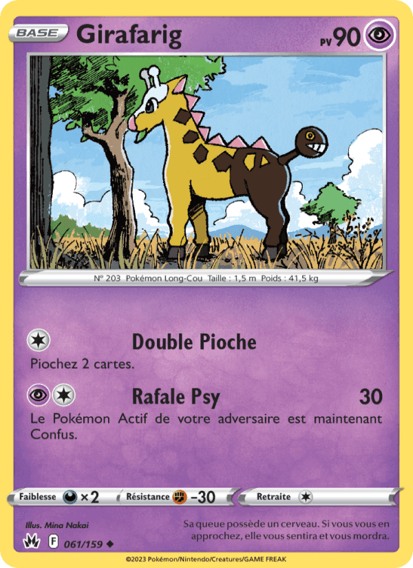 Girafarig, carte 061 de Zénith Suprême