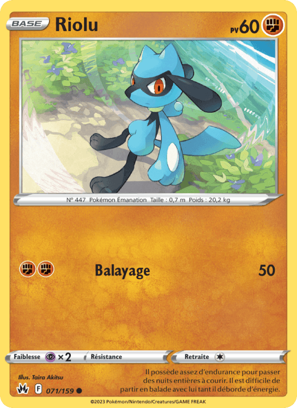 Riolu, carte 071 de Zénith Suprême
