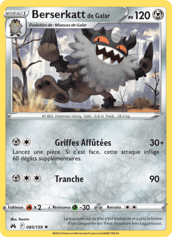 Berserkatt de Galar, card 085 from Zénith Suprême