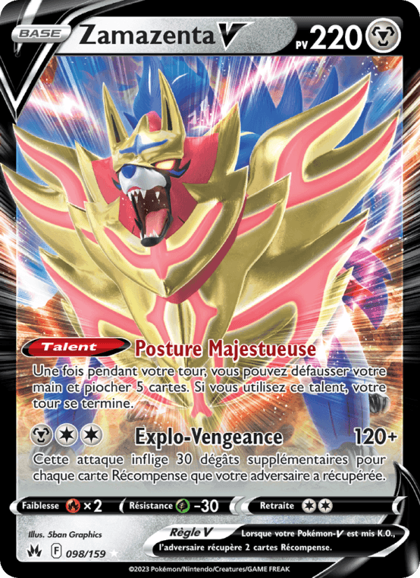 Zamazenta V, carte 098 de Zénith Suprême