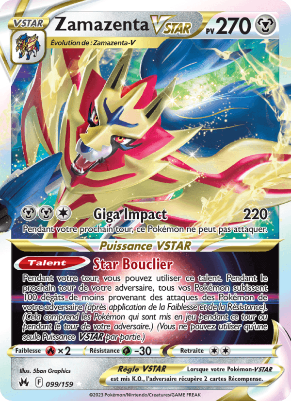 Zamazenta VSTAR, card 099 from Zénith Suprême