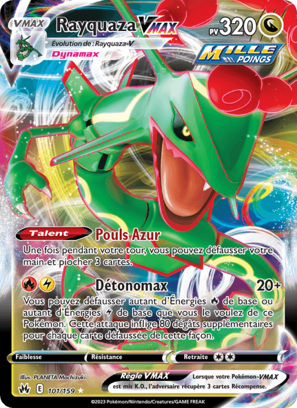 Rayquaza VMAX, carta 101 di Zénith Suprême