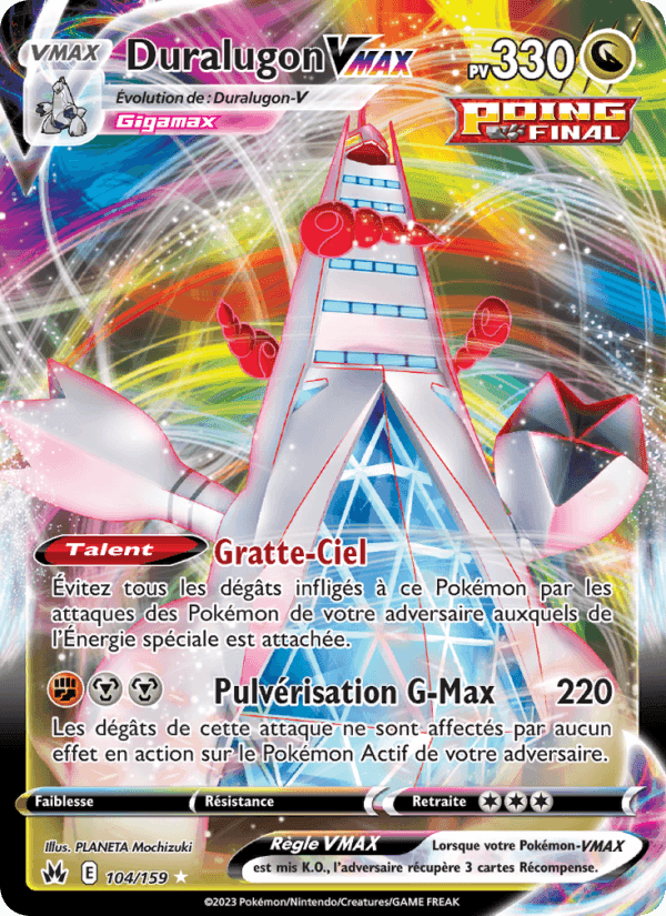 Duralugon VMAX, card 104 from Zénith Suprême