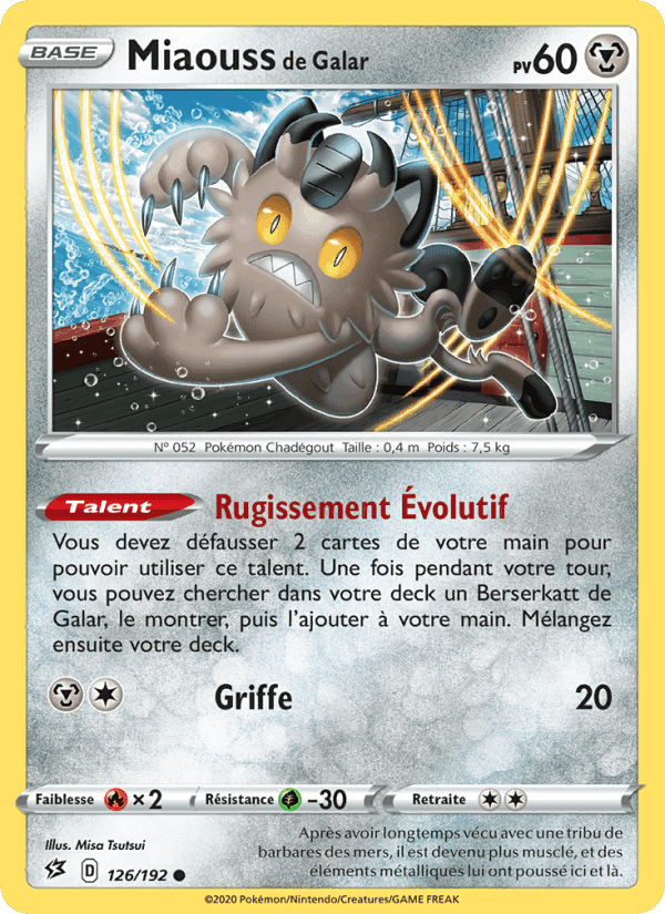 Miaouss de Galar, carte 126 de Clash des Rebelles