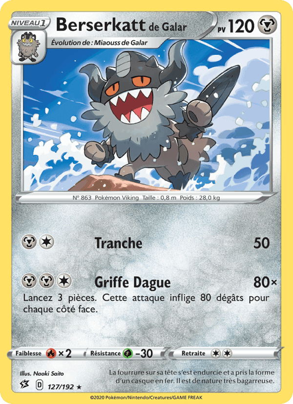 Berserkatt de Galar, carte 127 de Clash des Rebelles