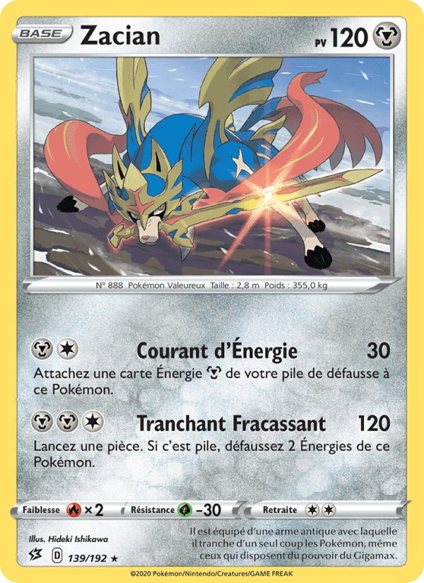Zacian, card 139 from Clash des Rebelles