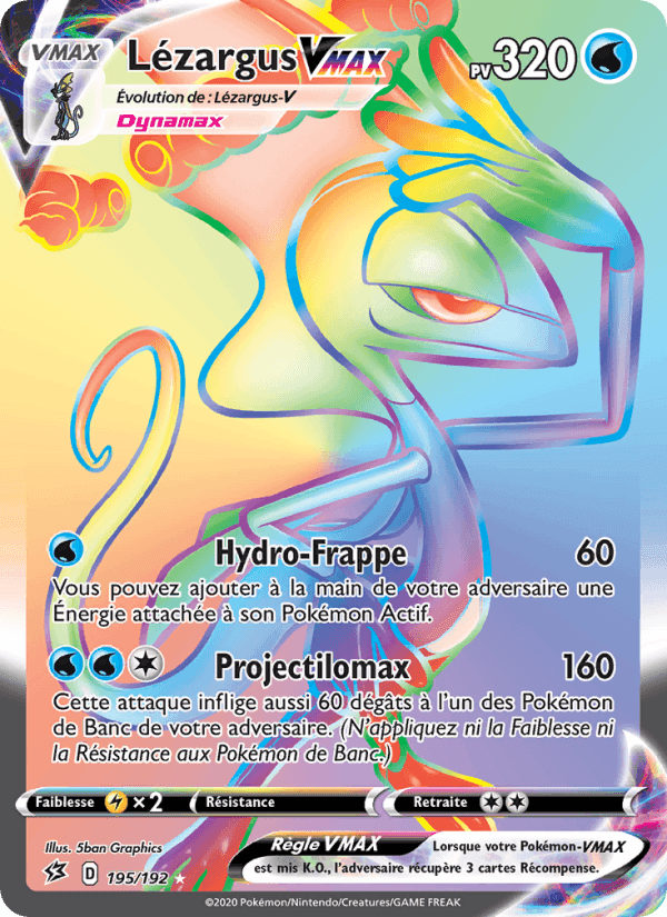 Lézargus VMAX, card 195 from Clash des Rebelles
