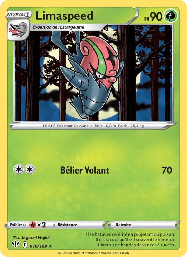 Limaspeed, card 10 from Ténèbres Embrasées