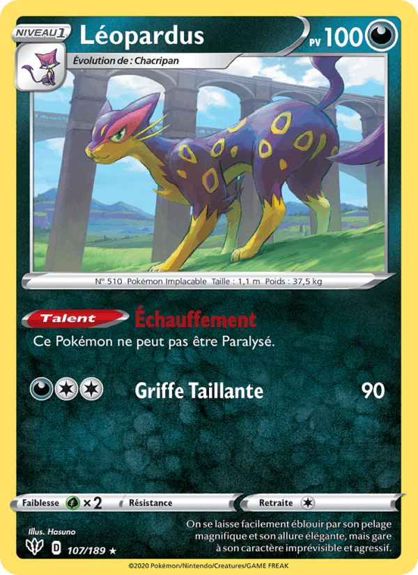 Léopardus, card 107 from Ténèbres Embrasées