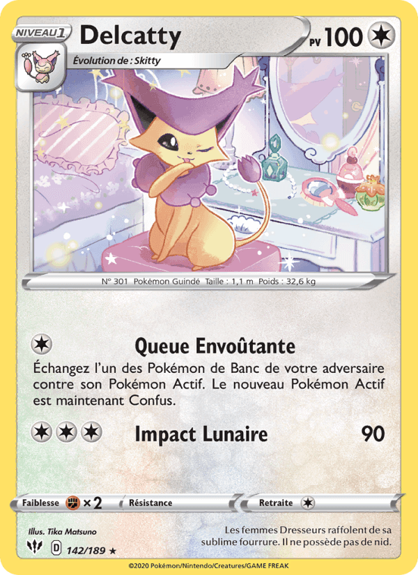 Delcatty, carte 142 de Ténèbres Embrasées