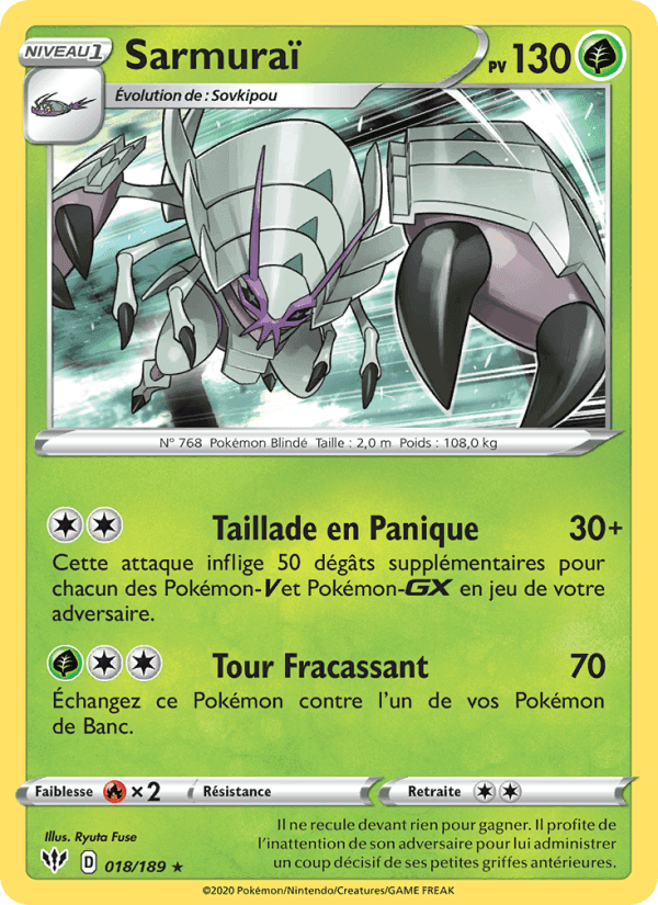 Sarmuraï, card 18 from Ténèbres Embrasées