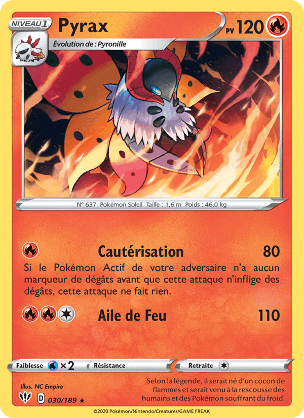 Pyrax, card 30 from Ténèbres Embrasées