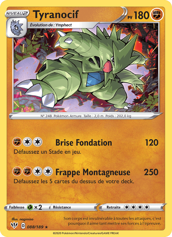 Tyranocif, card 88 from Ténèbres Embrasées