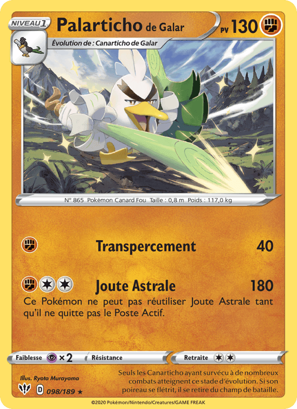 Palarticho de Galar, carte 98 de Ténèbres Embrasées
