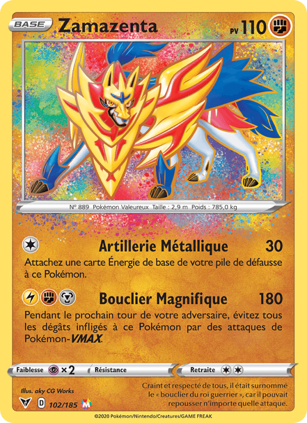Zamazenta, card 102 from Voltage Éclatant