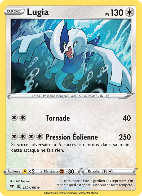 Lugia, carte 132 de Voltage Éclatant