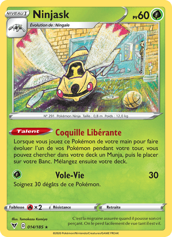 Ninjask, carte 14 de Voltage Éclatant
